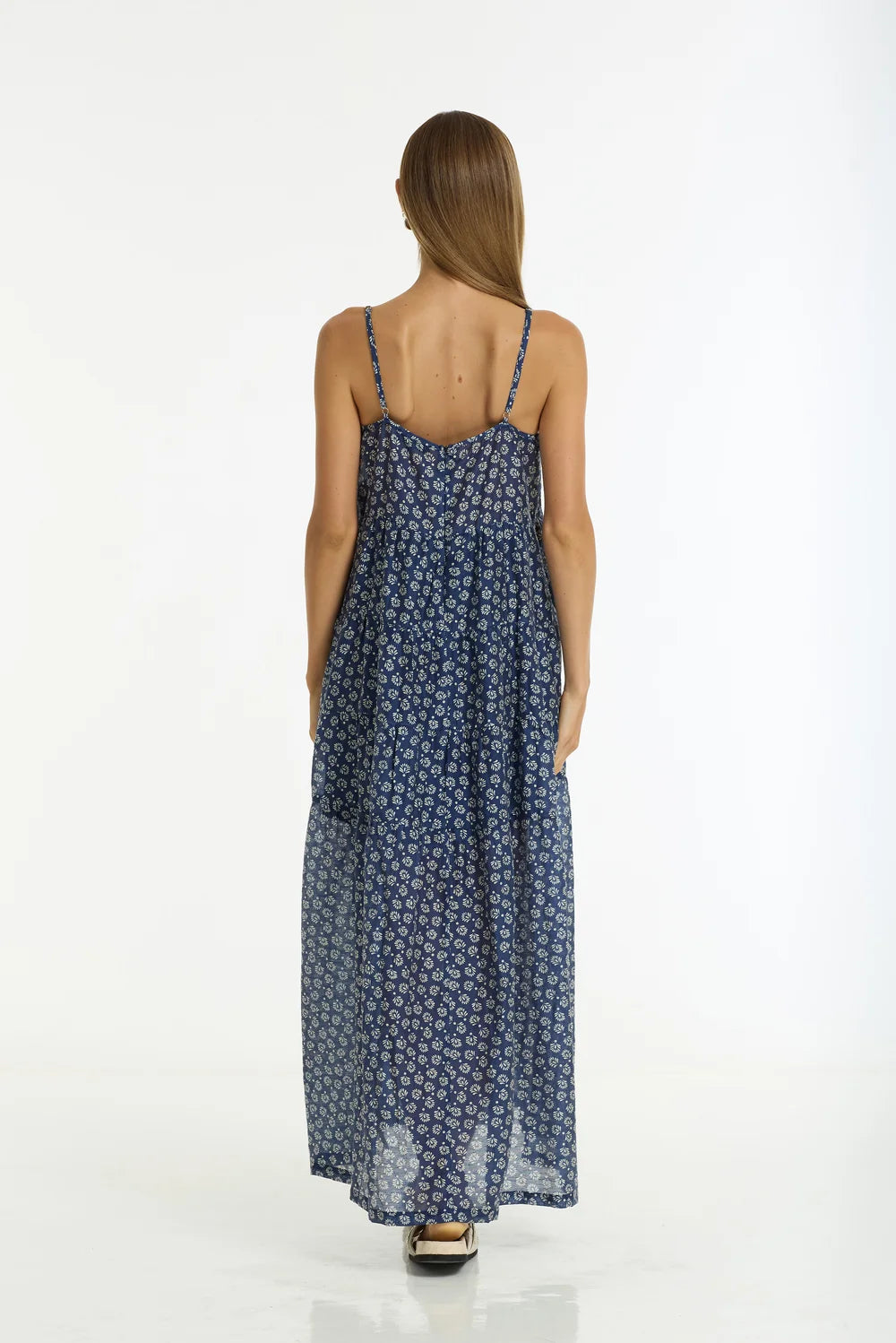 Carmen Dress / Navy-White