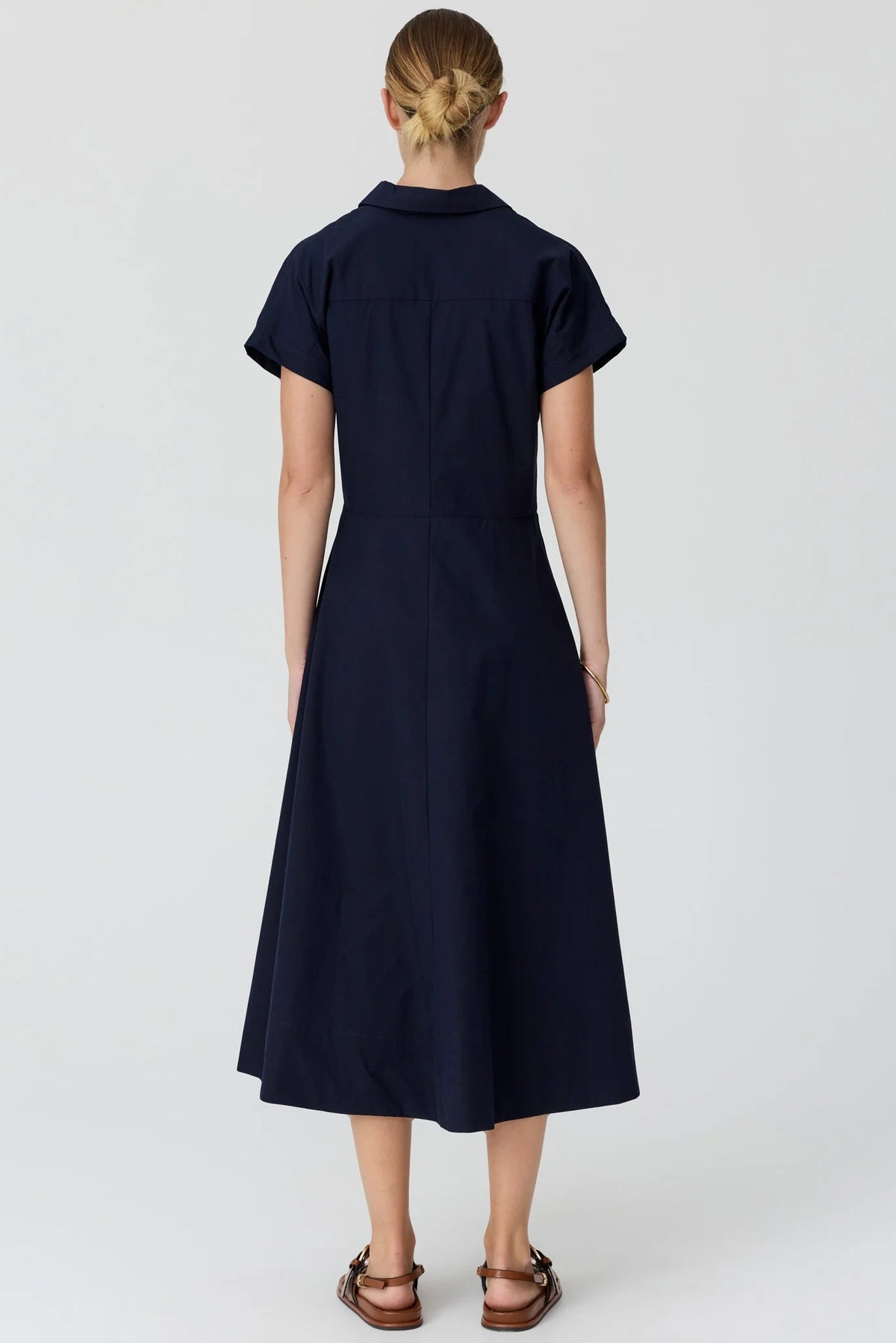 Elina Wrap Shirt Dress / Ink