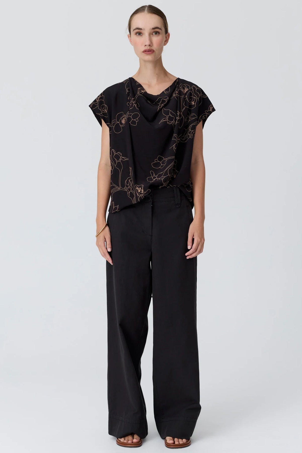 Budd Cowl Neck Top / Budd Print