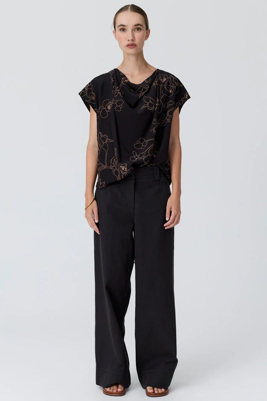 Budd Cowl Neck Top / Budd Print