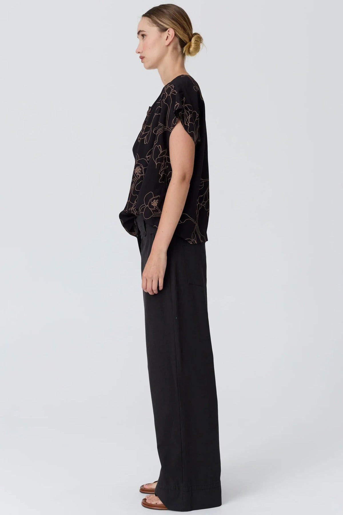Budd Cowl Neck Top / Budd Print