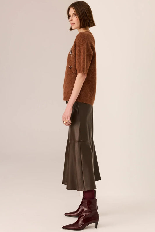 Haviland Beaded Knit Tee / Toffee