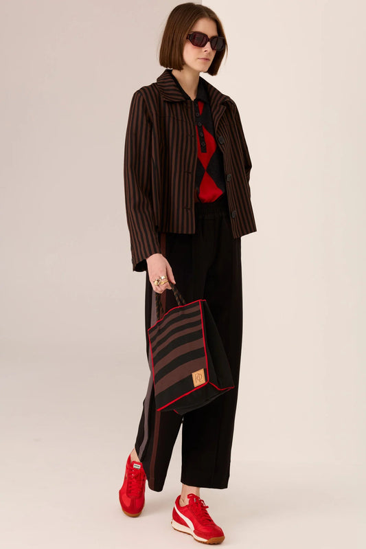 Dara Cropped Jacket / Choc-Black