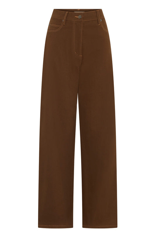 Brown pants on a white background