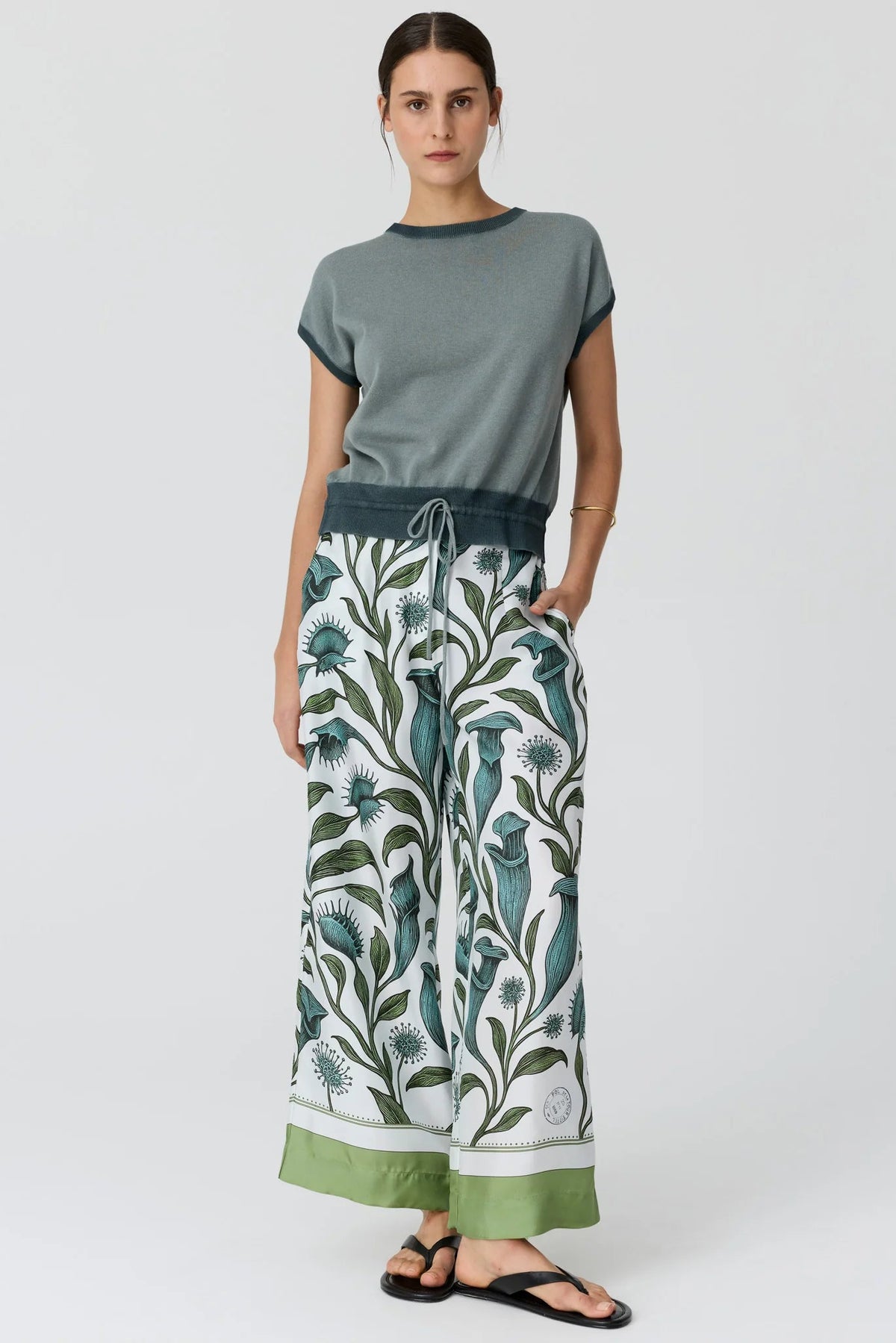Linne Pant / Linne Border Print