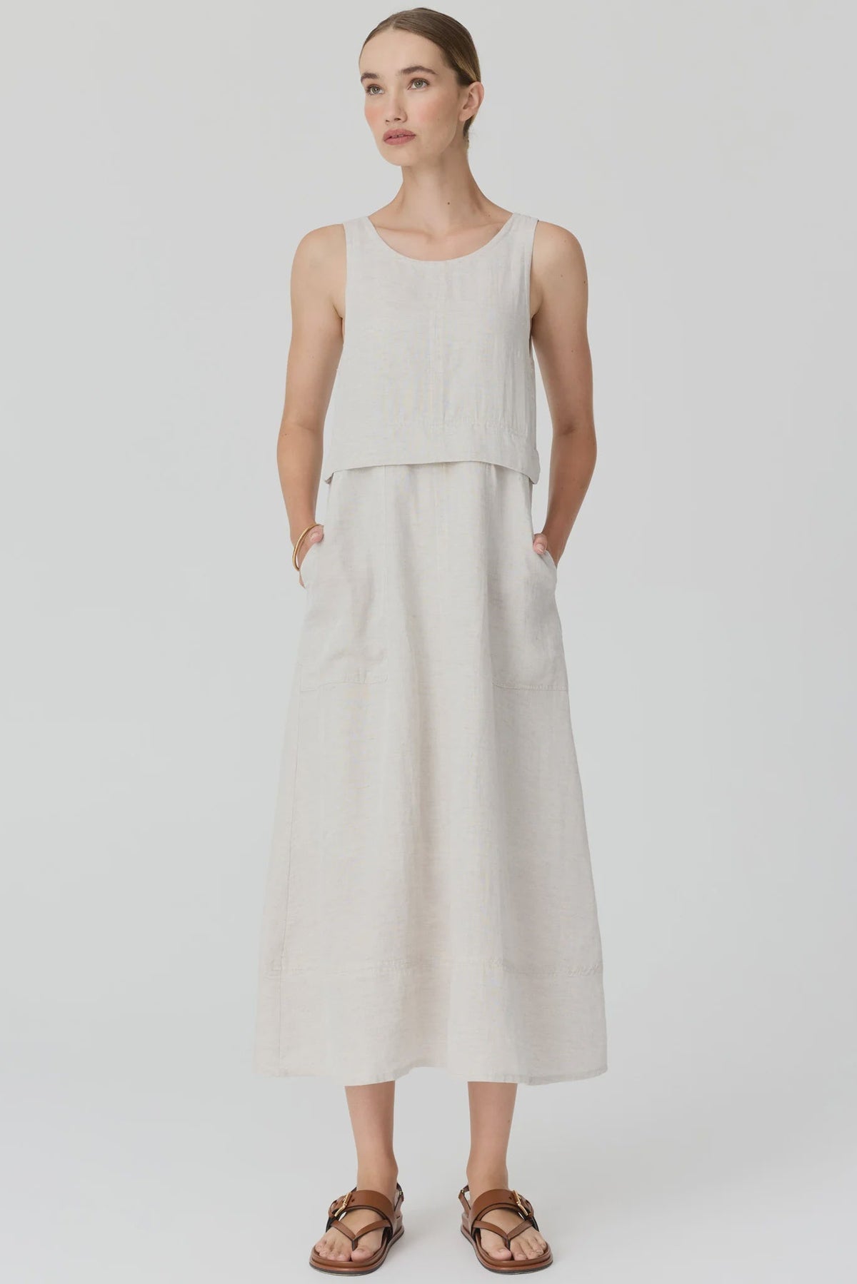 Frankie Double Layer Dress / Natural