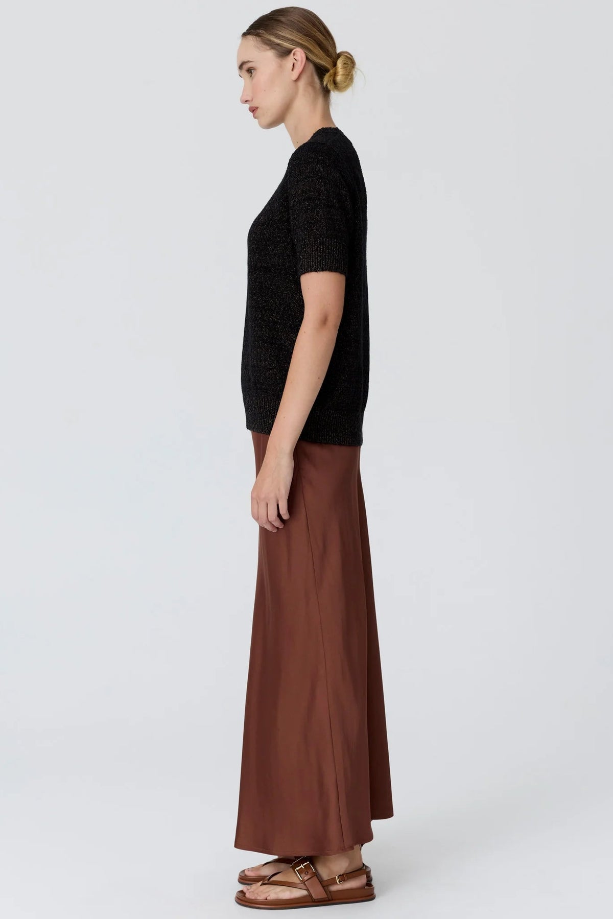 Cedar Lurex Knit Top / Black-Copper