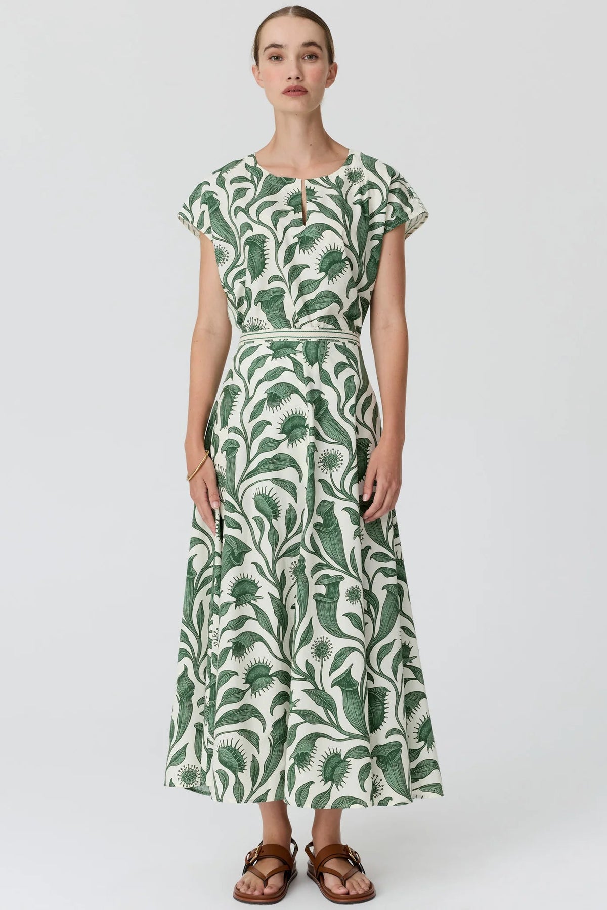 Botanica Top w Contrast Back / Botanica Print-Stripe