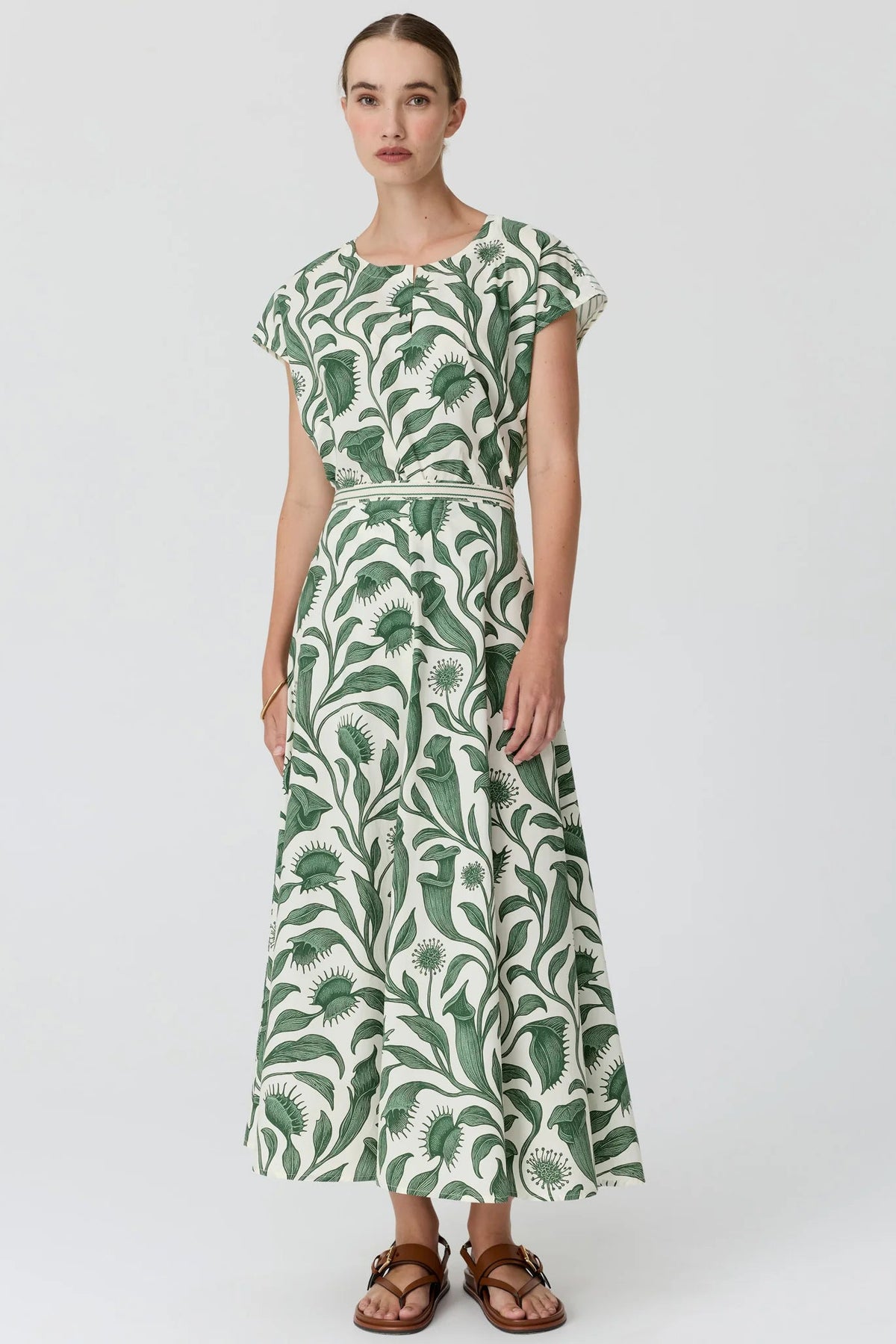 Botanica Top w Contrast Back / Botanica Print-Stripe