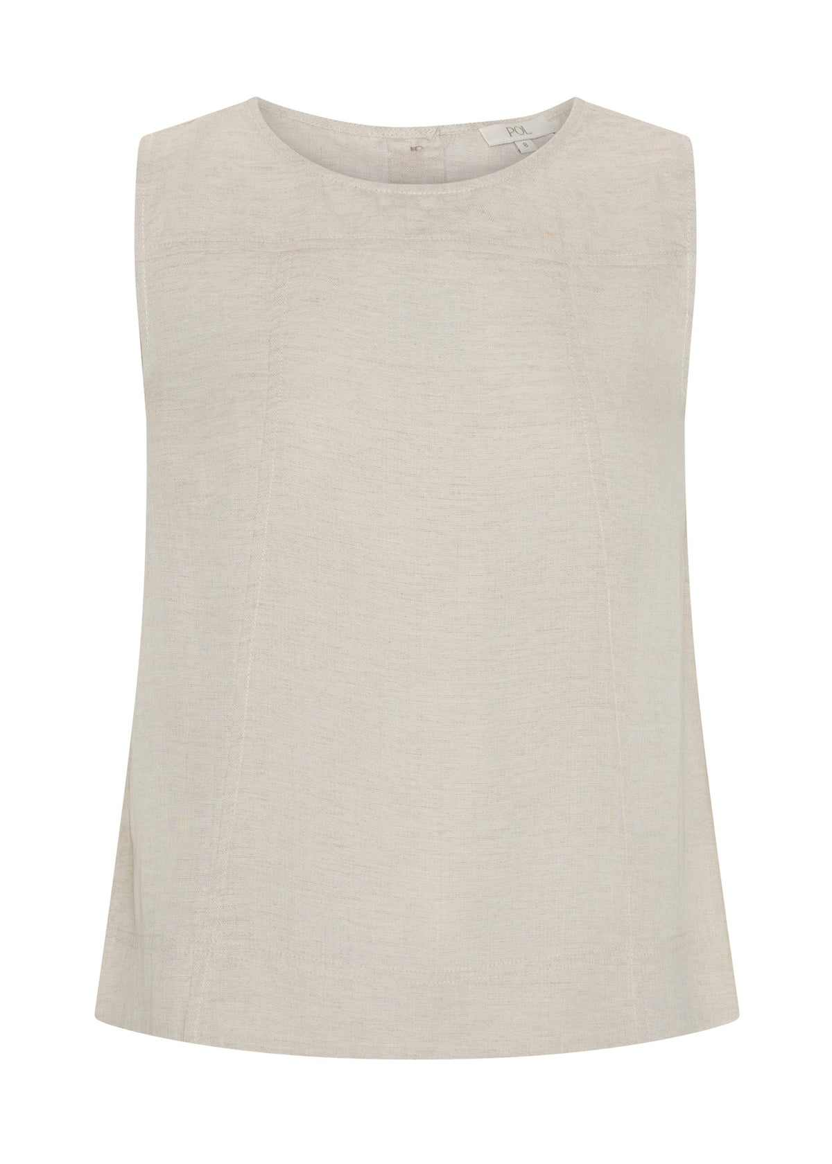 Frankie Button Tank / Natural