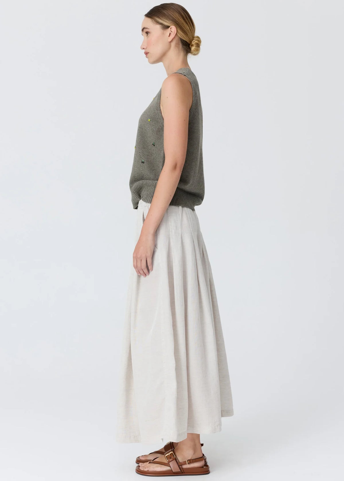 Viloa Tank Beaded / Moss