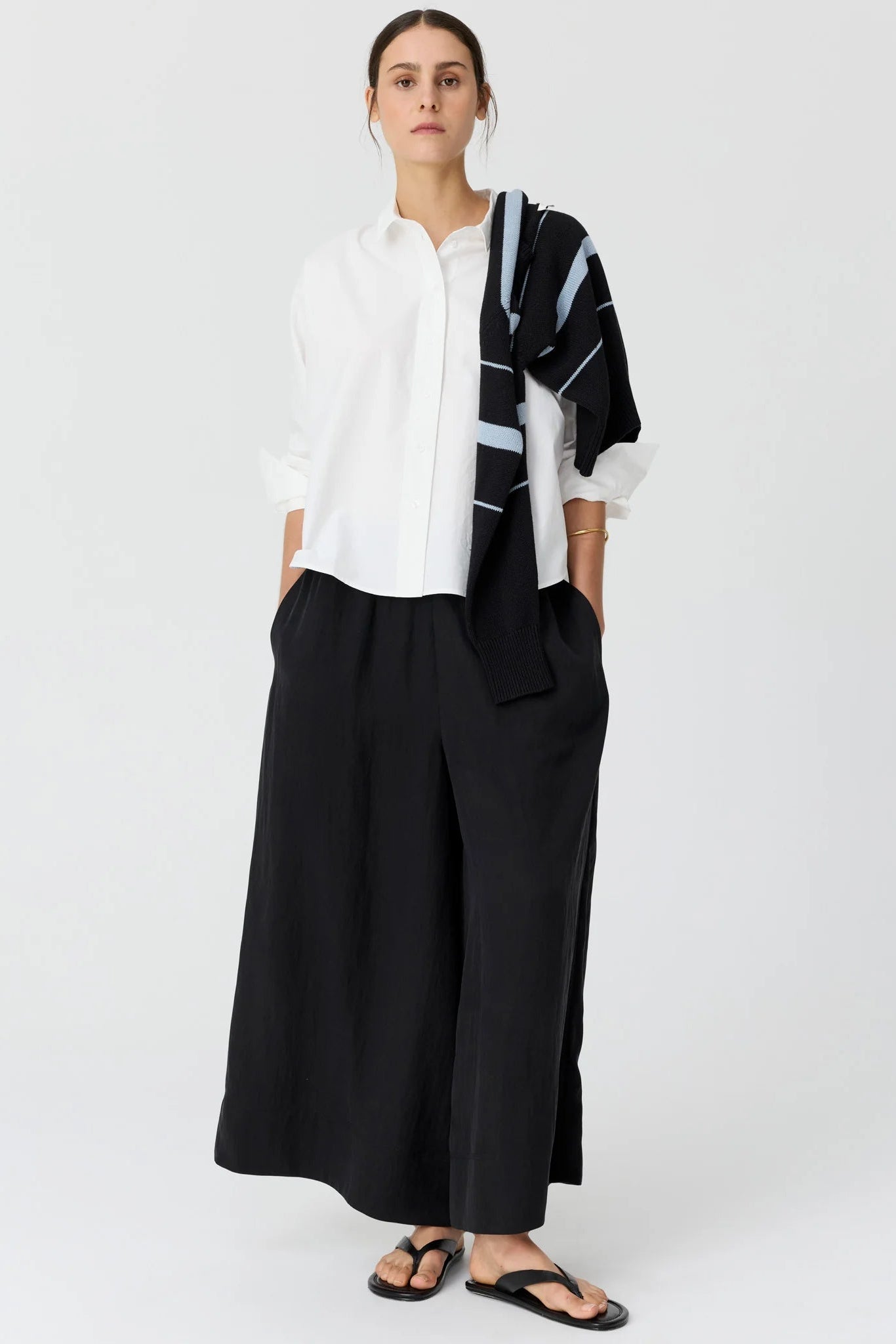 Elina 2 Way Shirt / White
