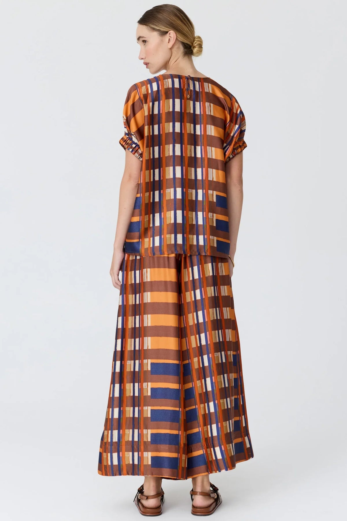 Lattice Top / Amber Check