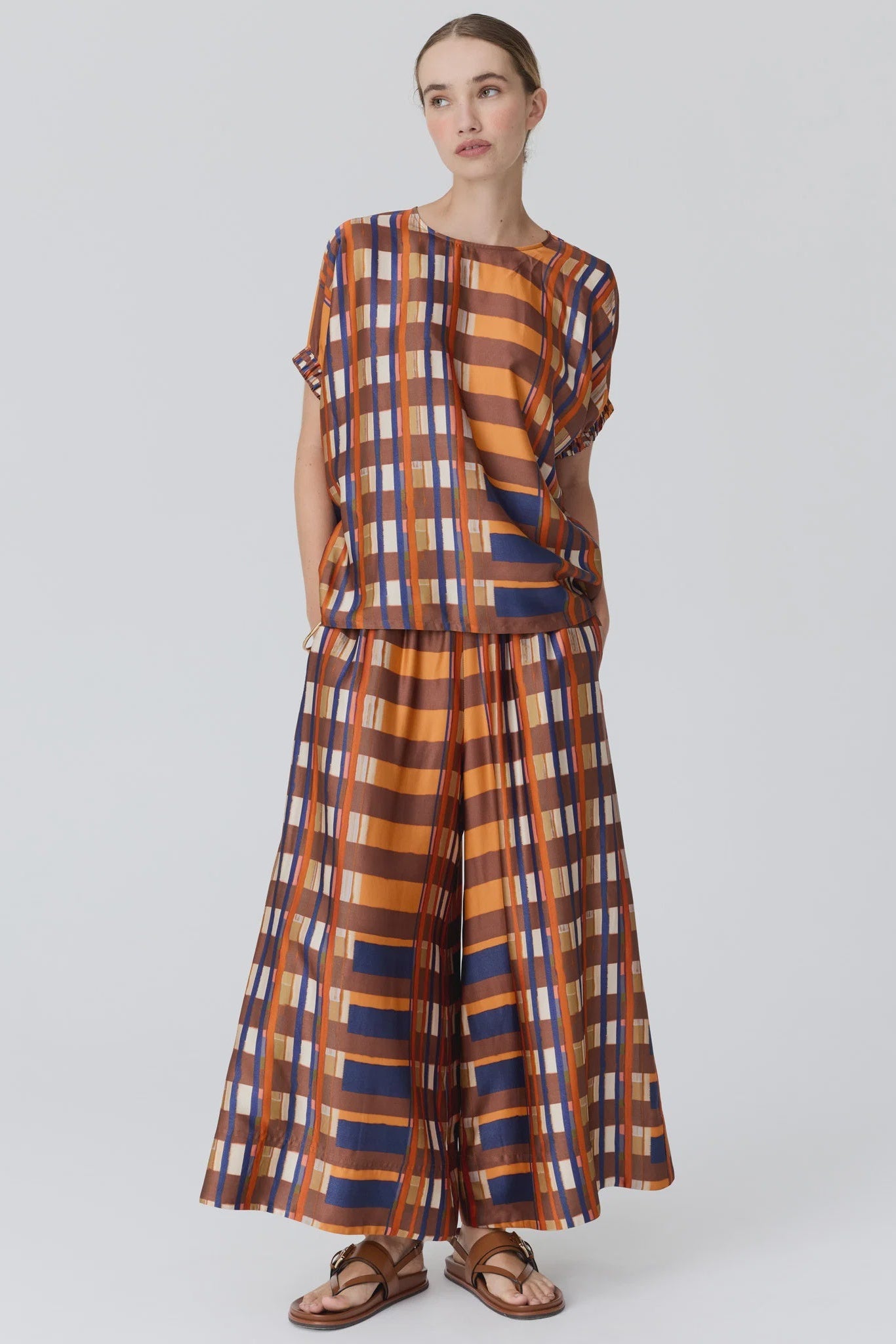 Lattice Pant / Amber Check