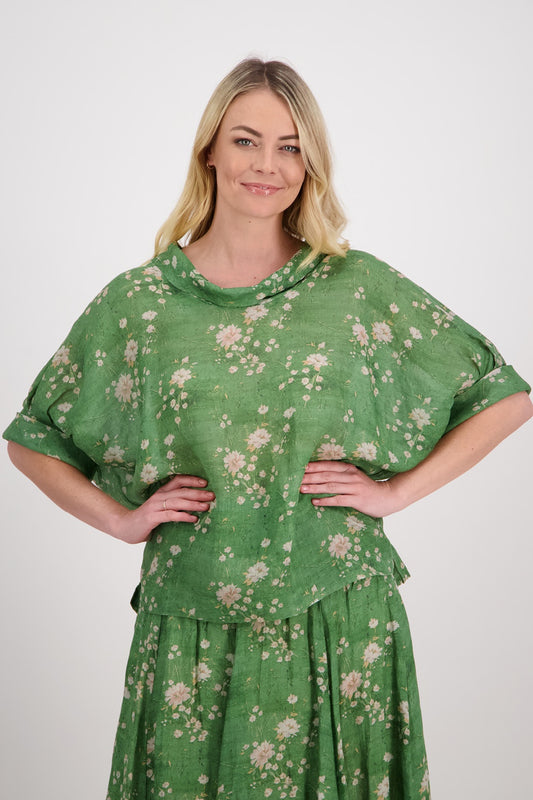 Pace Top /Green Floral