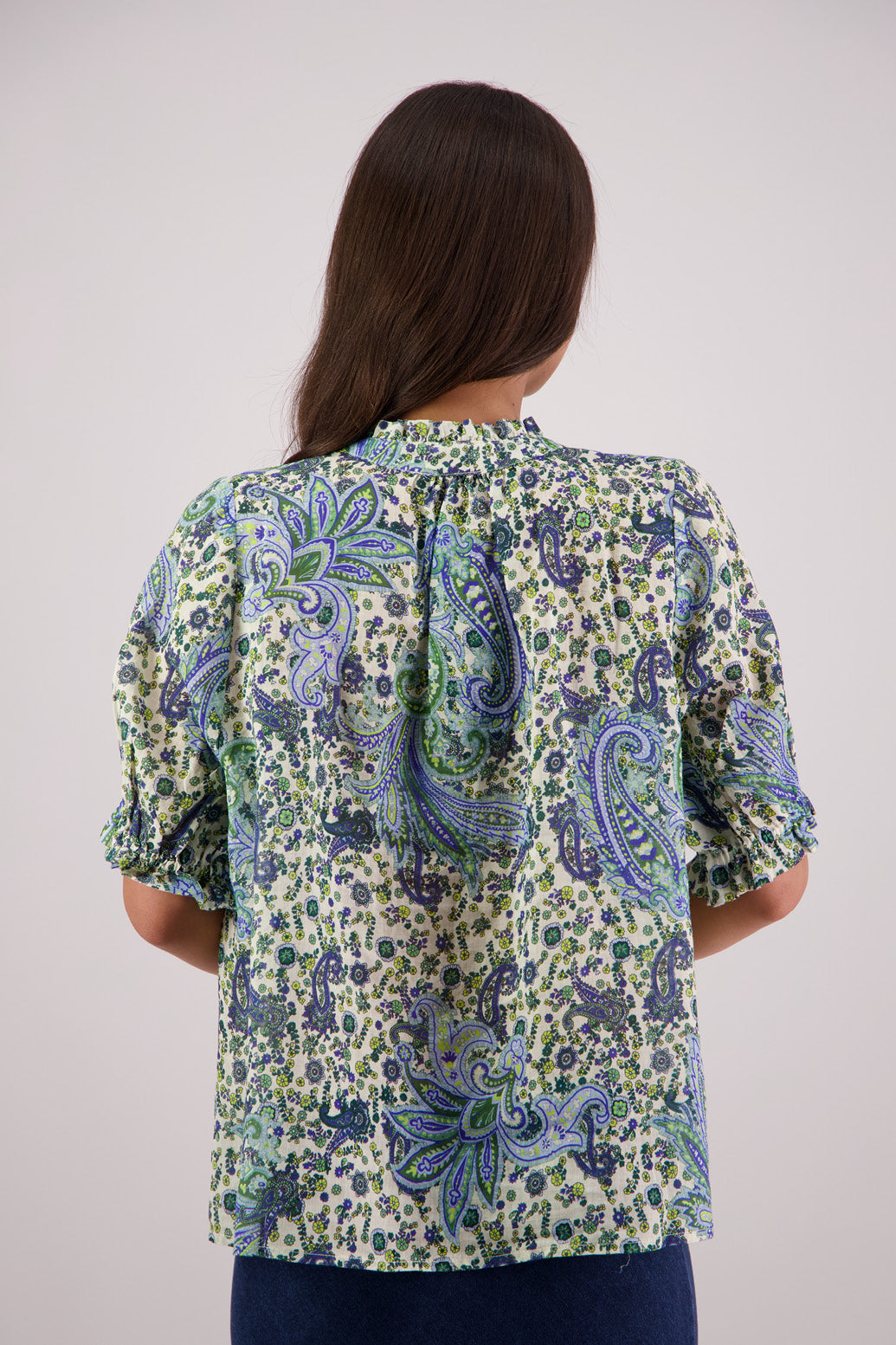 Pearly Shirt / Blue Paisley