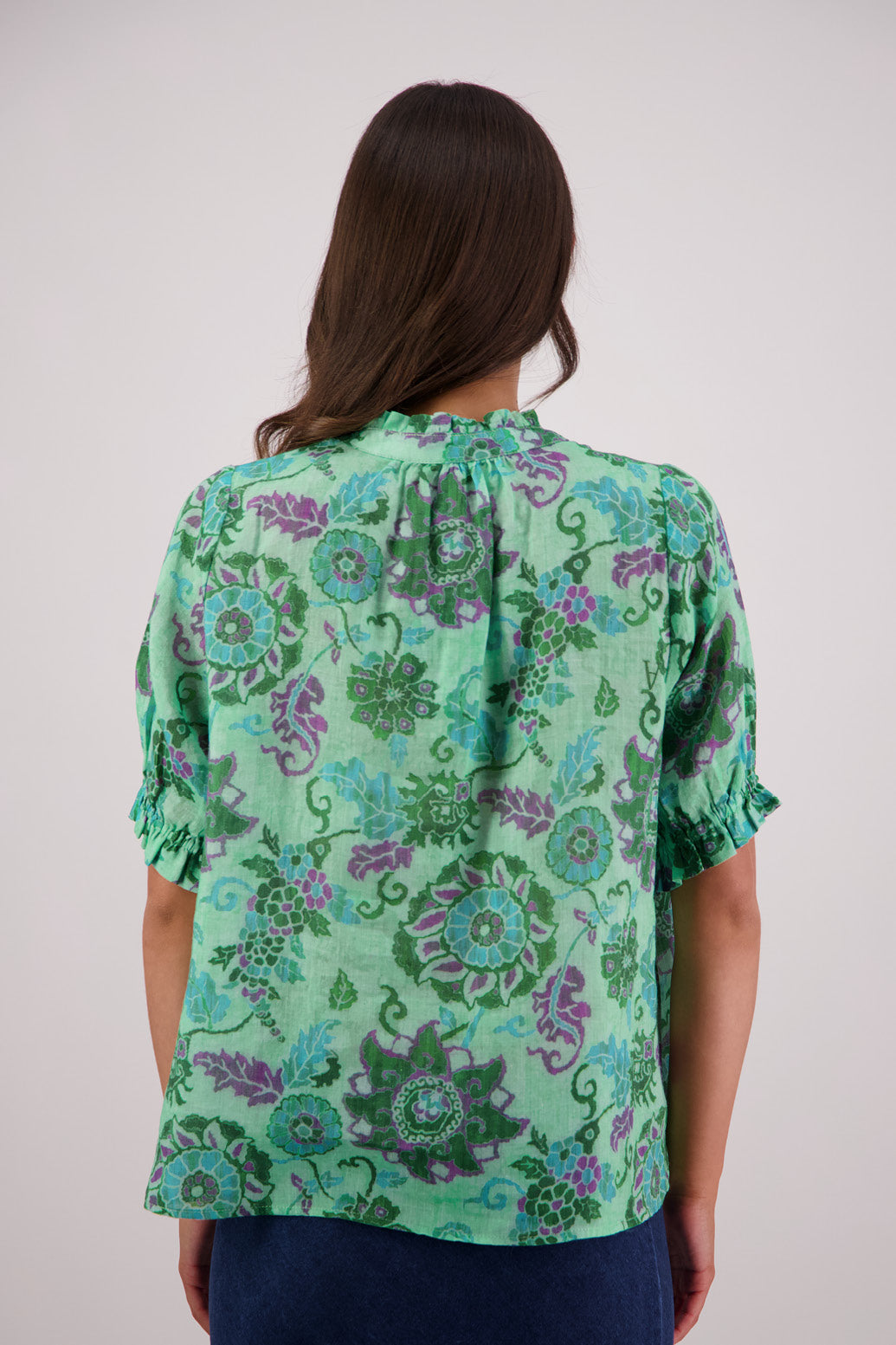 Pearly Shirt / Green Floral