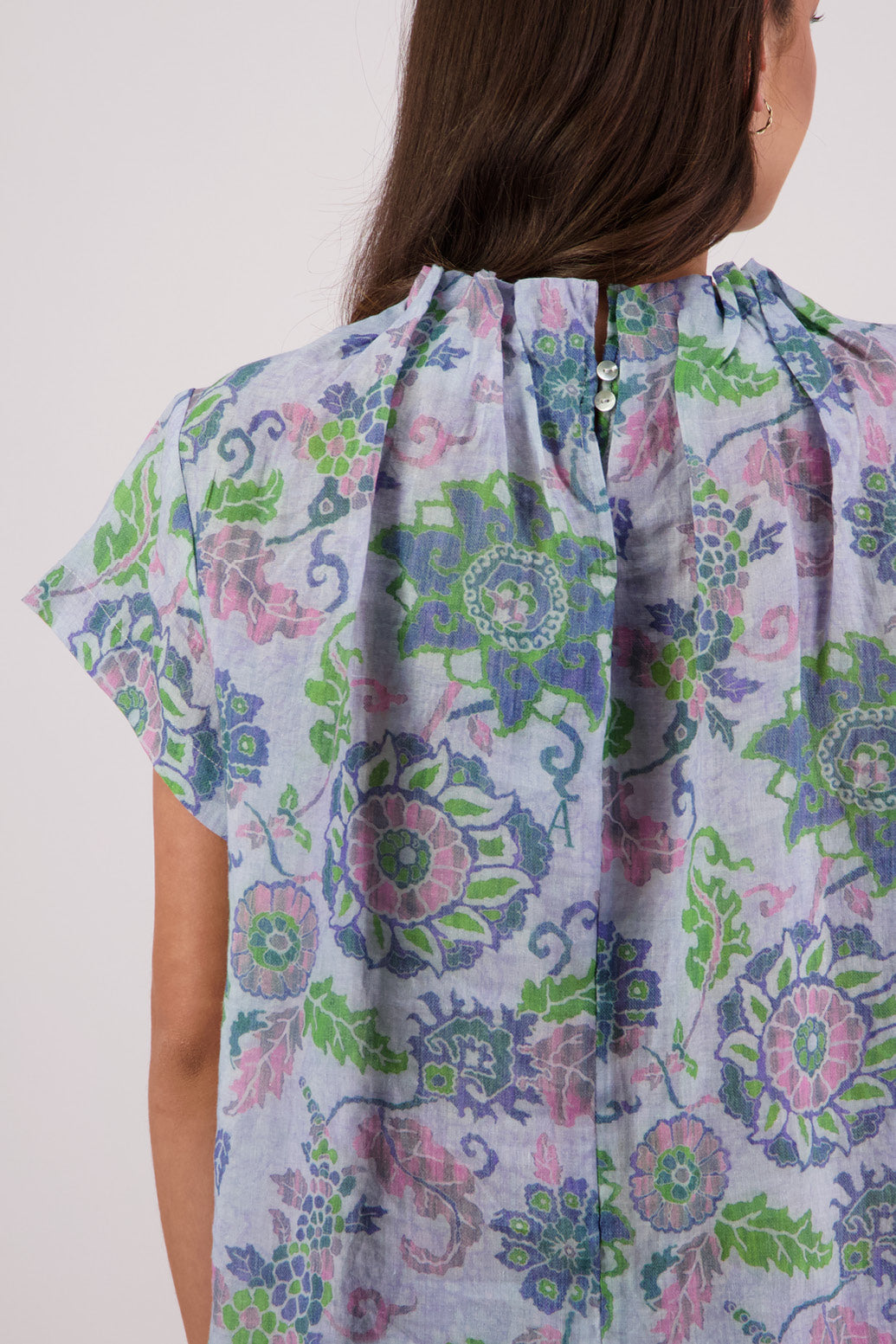 Pia Top / Blue Floral