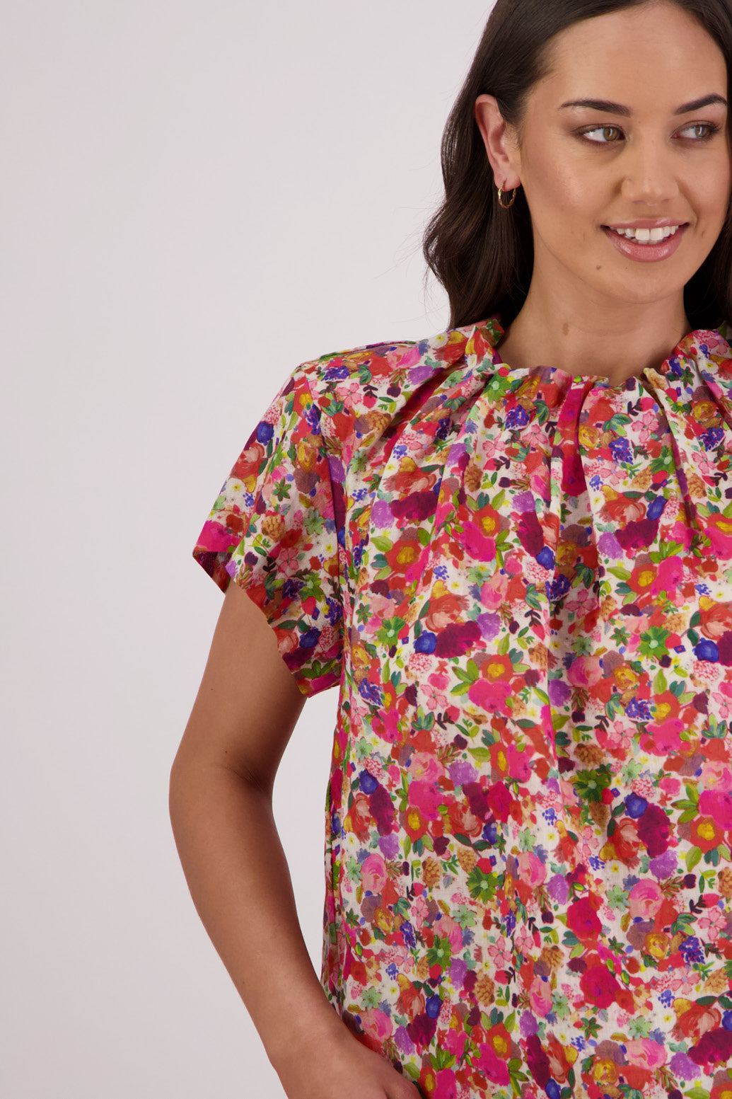Pia Top / Bright Floral