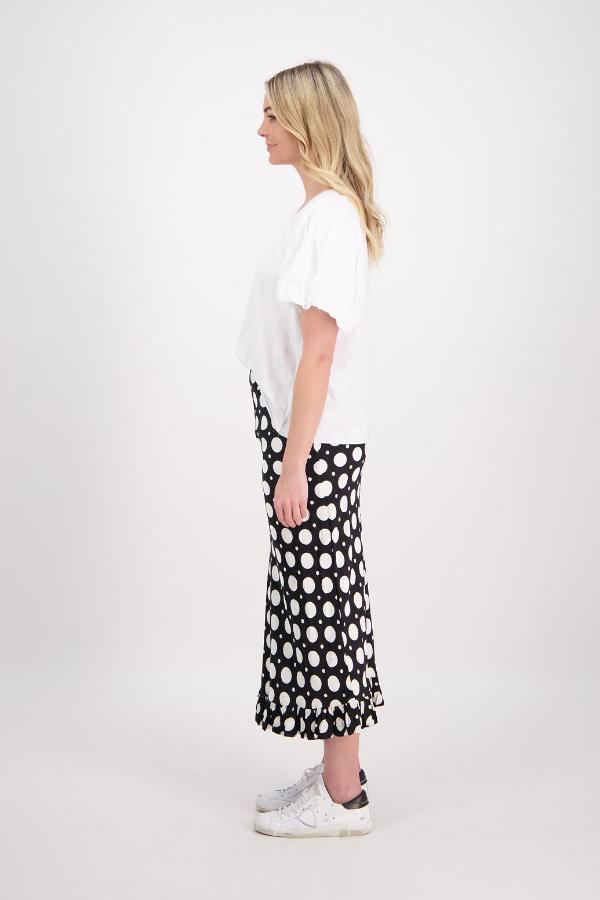 Priscilla skirt /Black-white spot