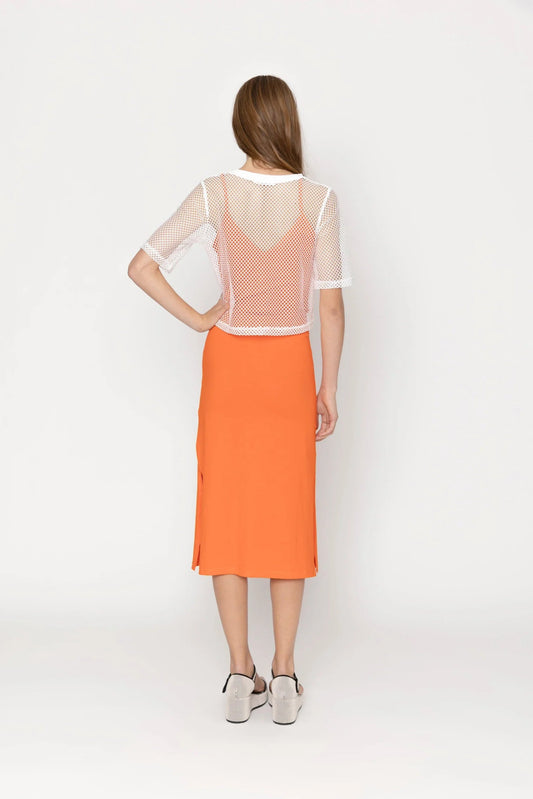 Arrow Mesh Top / White
