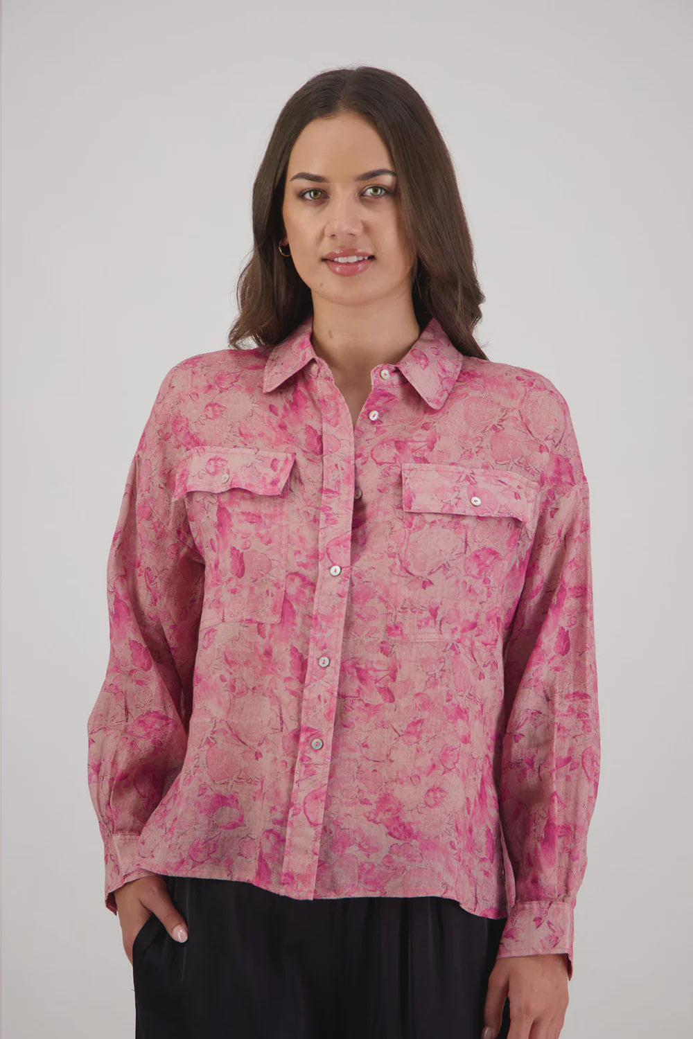 Ripley Shirt / Pink Floral