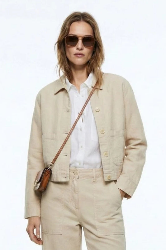 Sereia Comfort Crop Jacket / Nissa Wash