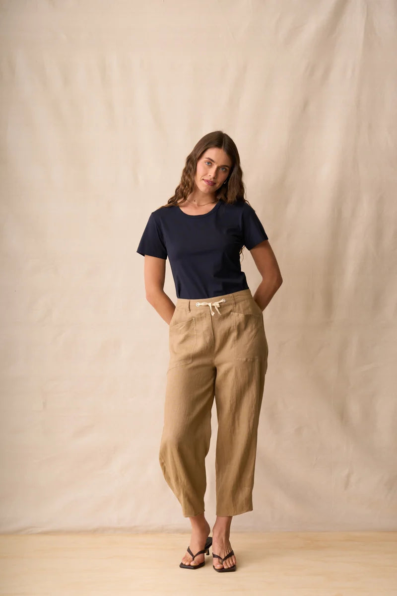 Greer Pant / Biscotti-Ivory