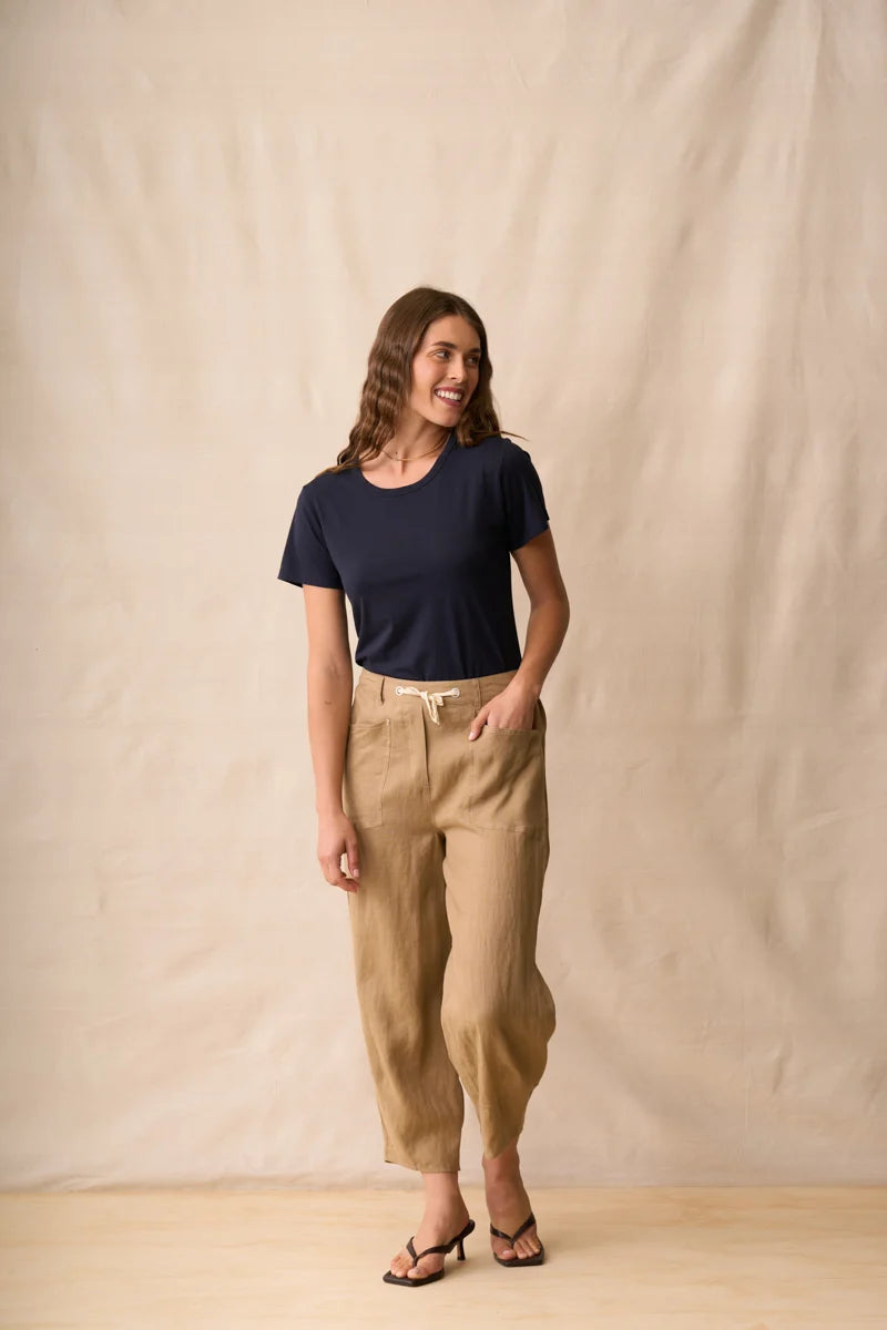 Greer Pant / Biscotti-Ivory