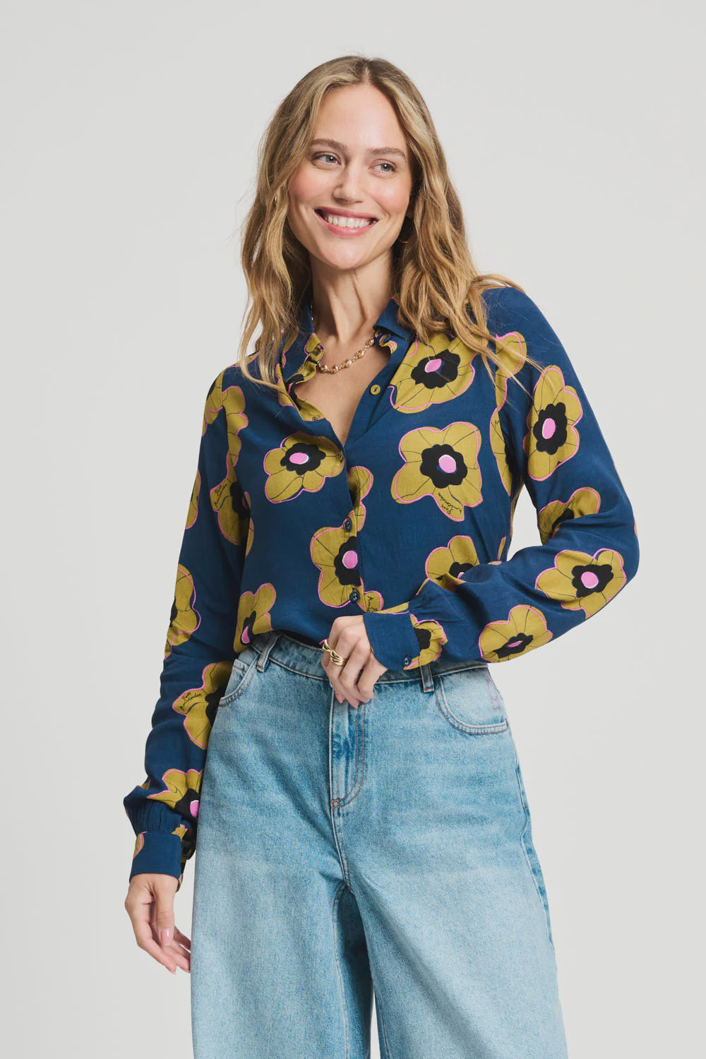 Mila Fleurs Parfaites Blouse / Blue
