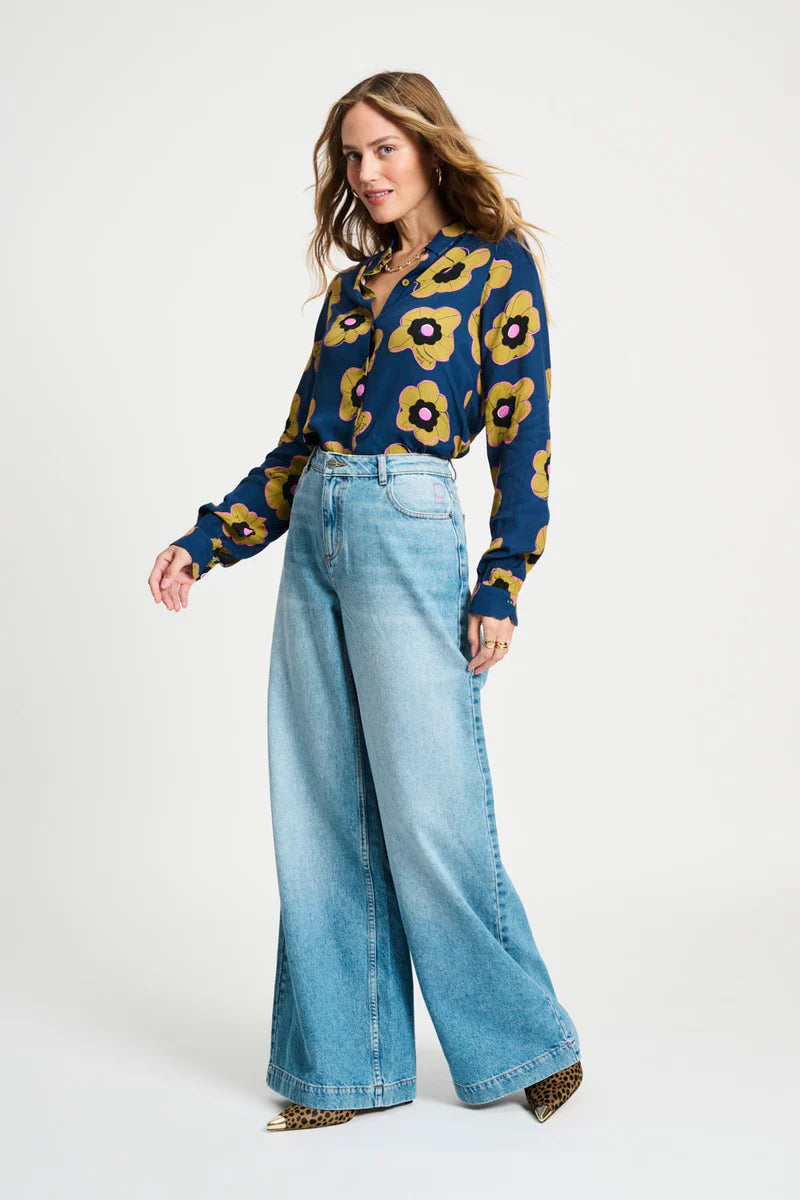 Mila Fleurs Parfaites Blouse / Blue