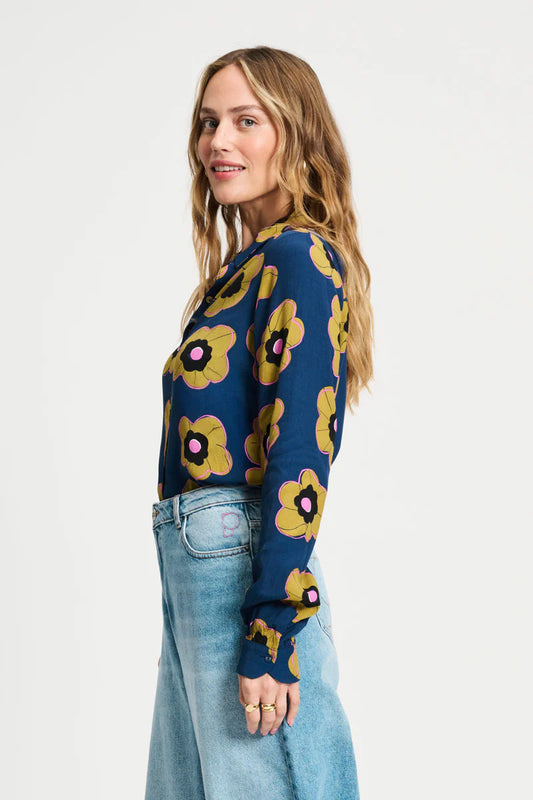 Mila Fleurs Parfaites Blouse / Blue