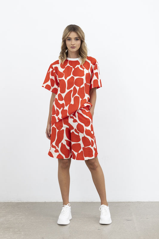 Stop Motion Top / Red Print