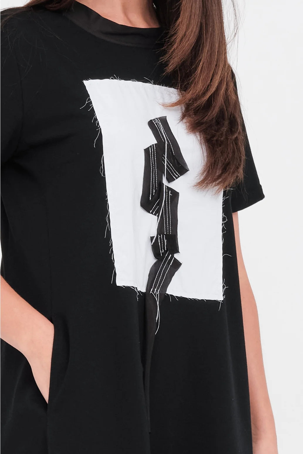 Sector Dress / Black-Ivory