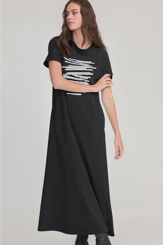 Strand Dress / Black-Ivory