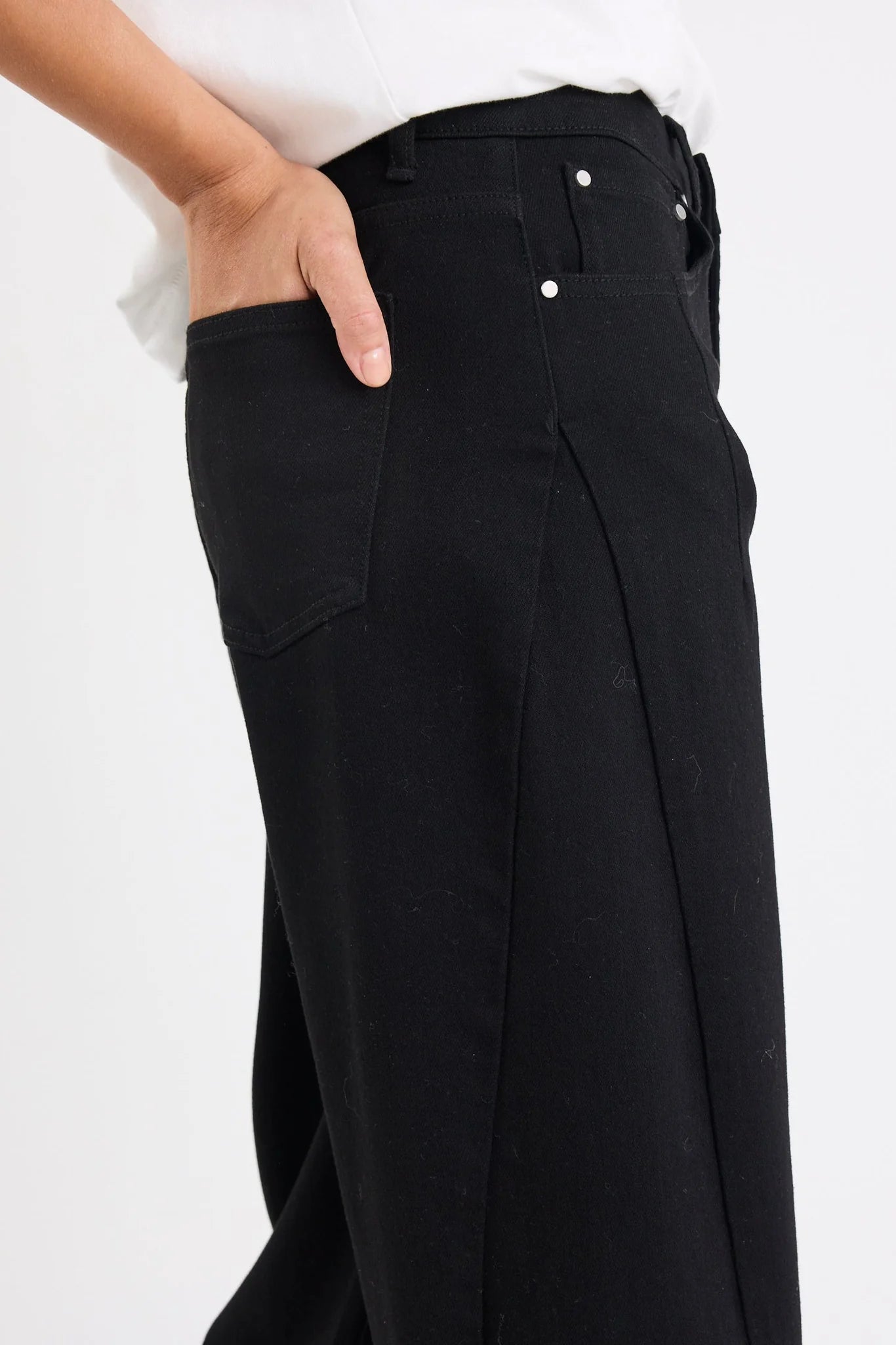 Graduate Stretch Barrel Jeans / Jet Black