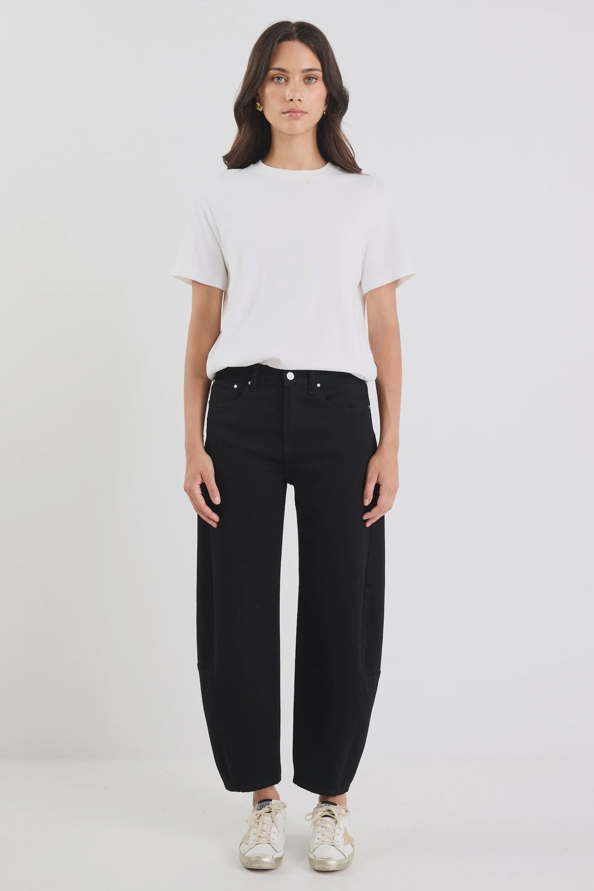 Graduate Stretch Barrel Jeans / Jet Black