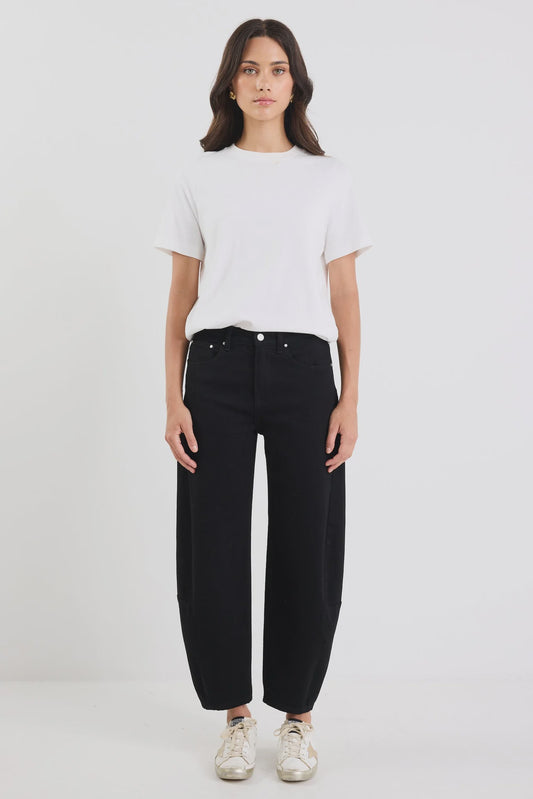 Graduate Stretch Barrel Jeans / Jet Black