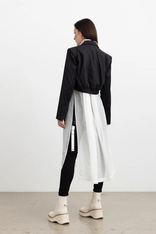 Street Savant Crop Jacket / Pinstripe