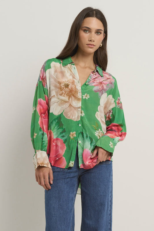 Swipe Oversized Event Shirt / Apple Floral