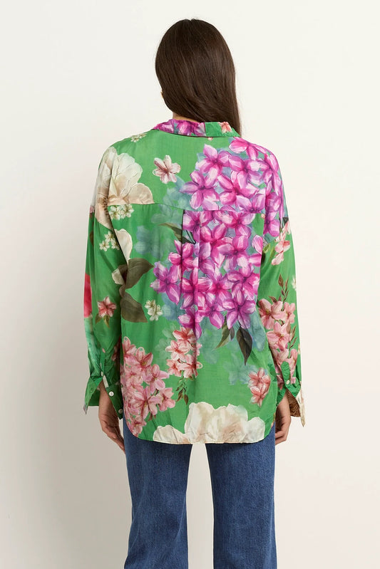 Swipe Oversized Event Shirt / Apple Floral