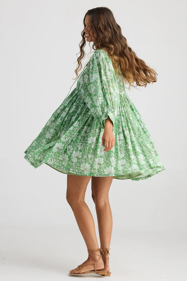 Wisteria Mini Dress - Apple Blossom