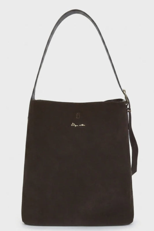Tobi Tote/Chocolate Suede