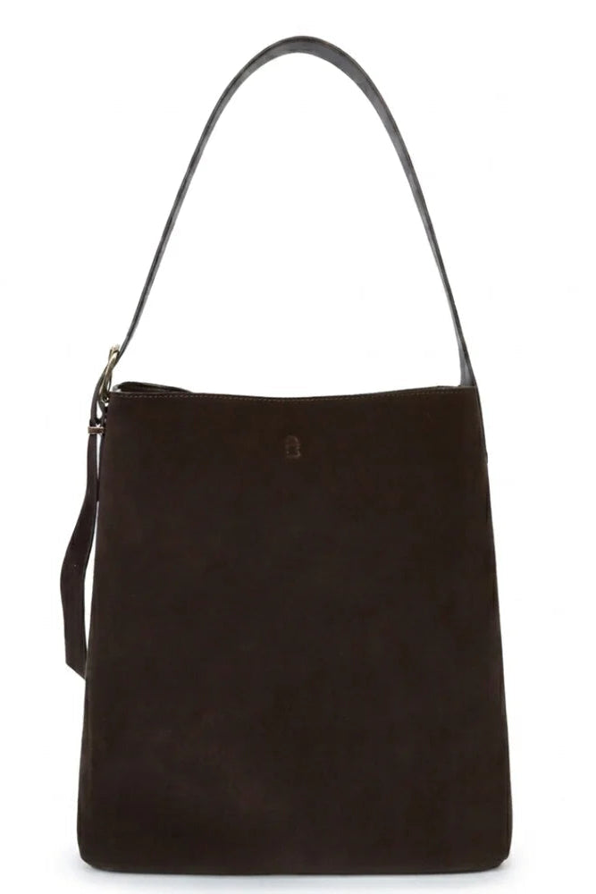 Tobi Tote/Chocolate Suede