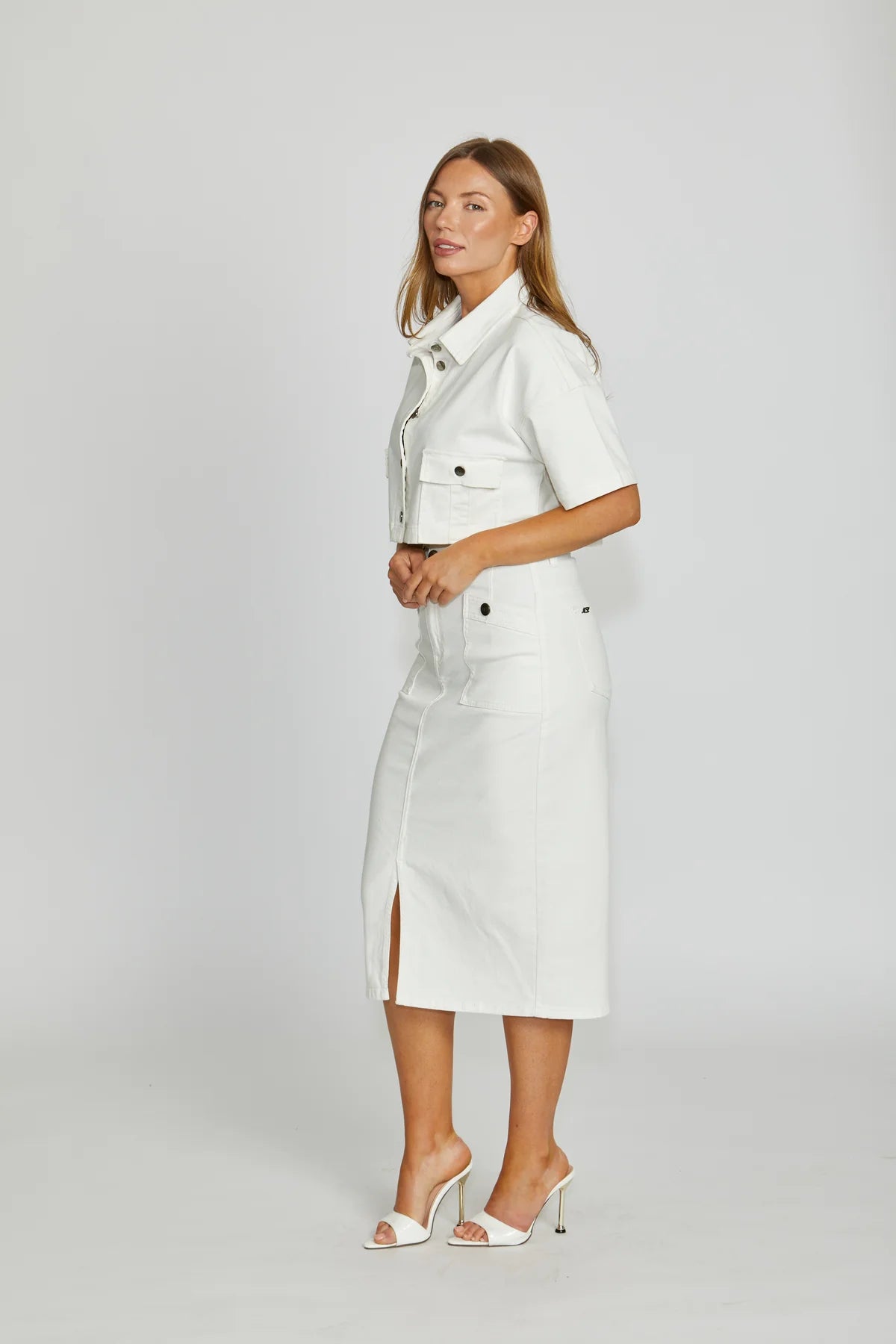 Troy Boxy Shacket / Milk