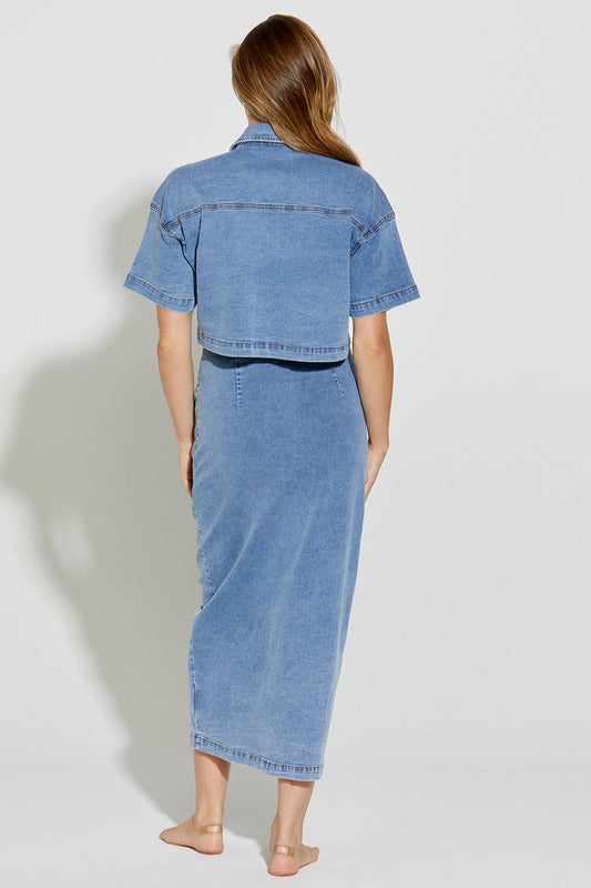 Troy Boxy Shacket / Indigo