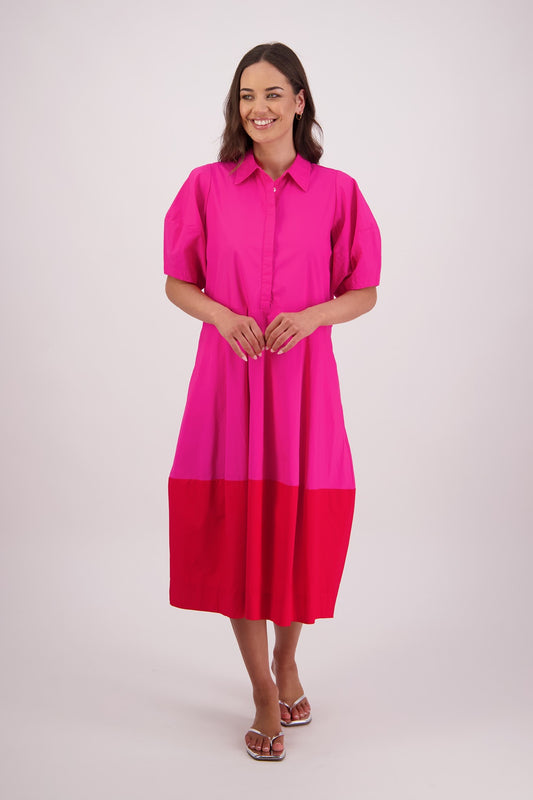 Tamsin Dress / Pink-Red