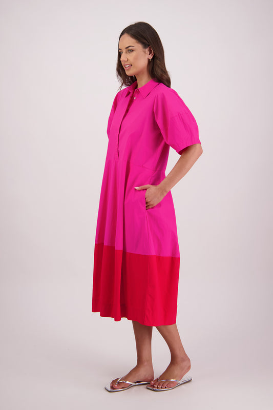Tamsin Dress / Pink-Red