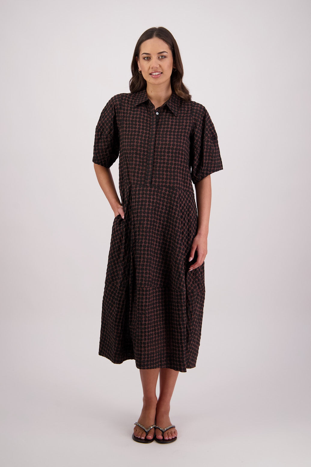Tatum Dress / Black-Brown