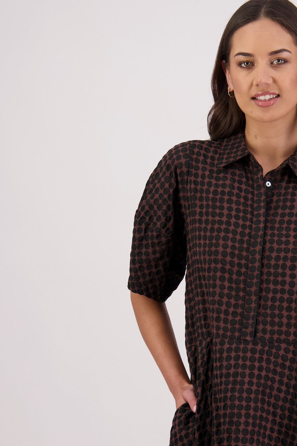 Tatum Dress / Black-Brown
